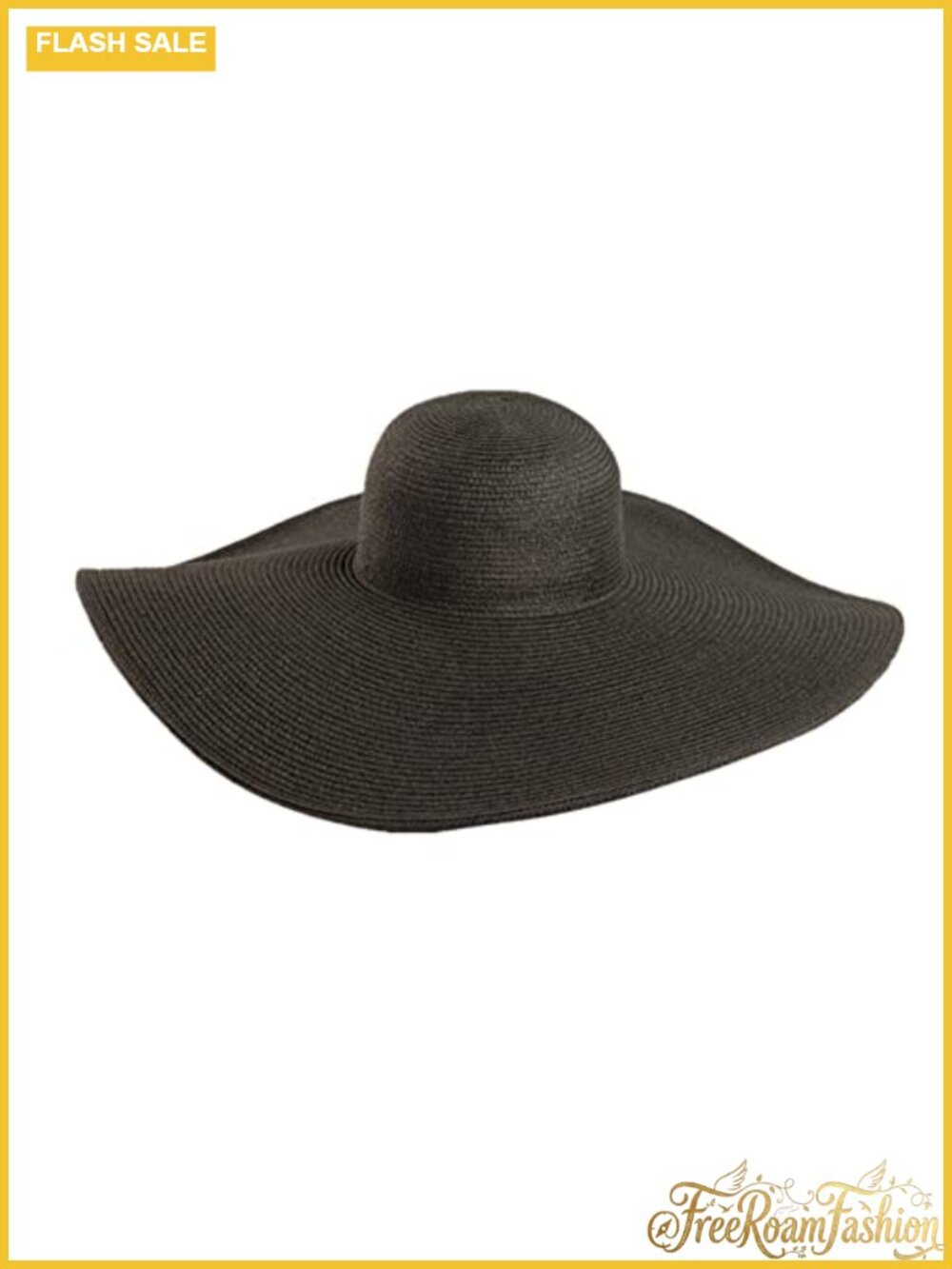 Wide Brim Straw Sun Hat Foldable Packable Beach Travel Cap